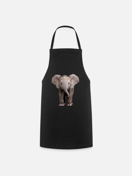Baby Elephant Elefant - Kochschürze - Schwarz