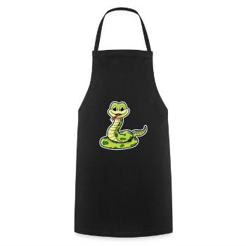 Sweet snake - Cooking Apron - black - Front - AI Model Male 185 dark (185cm)