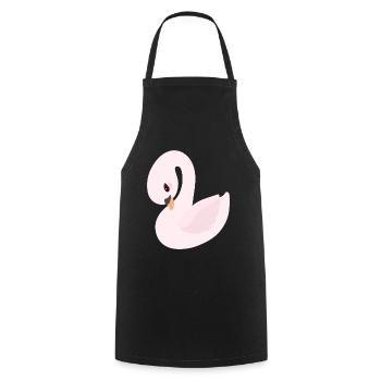 cygne - Tablier de cuisine - noir - Devant - AI Model Male 185 dark (185cm)
