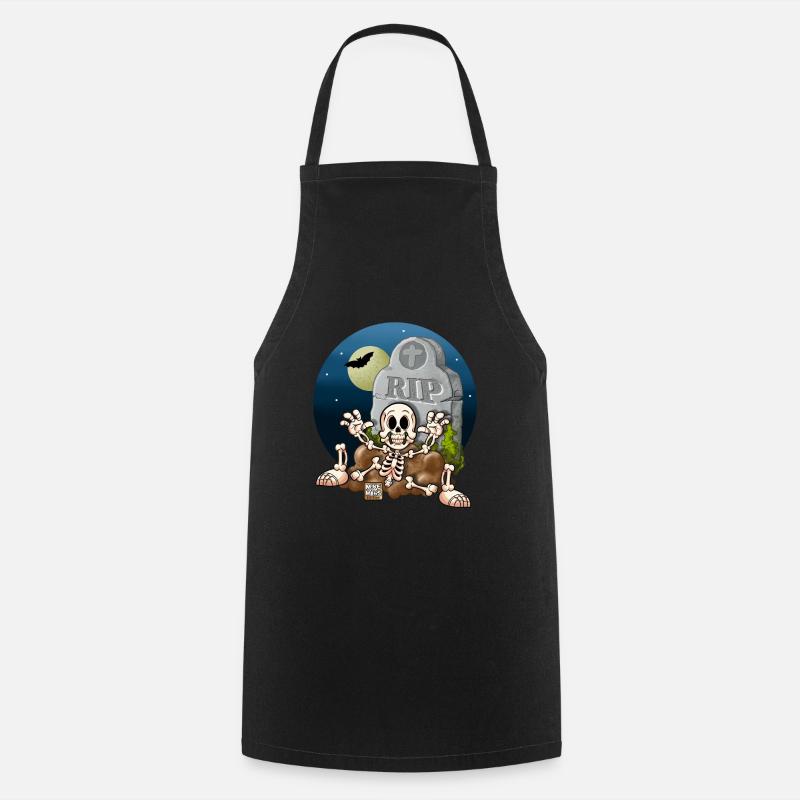Cartoon Graveyard - Cooking Apron - black