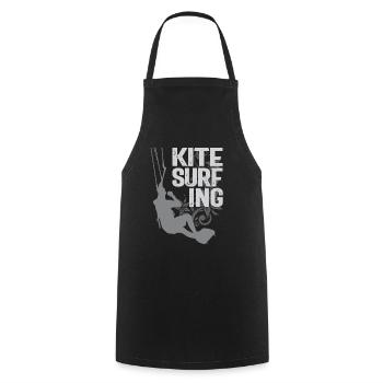 Kite surf - Tablier de cuisine - noir - Devant - AI Model Male 185 dark (185cm)