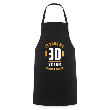 30 Years Old Birthday Gift - Cooking Apron - black - Front - AI Model Male 185 dark (185cm)