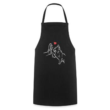 Chihuahuas doux Amour Chihuahua - Tablier de cuisine - noir - Devant - AI Model Male 185 dark (185cm)