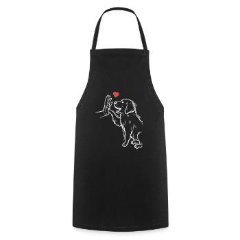 Cute Golden Retriever Love Golden Retriever - Cooking Apron - black - Front - AI Model Male 185 dark (185cm)