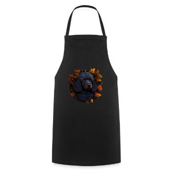 Poodle Dog In Autumn Autumn Leaves - Cooking Apron - black - Front - AI Model Male 185 dark (185cm)