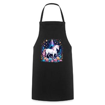 Licorne - Tablier de cuisine - noir - Devant - AI Model Male 185 dark (185cm)