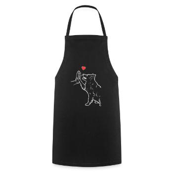 Border Collie Cute Border Collie Love Border - Cooking Apron - black - Front - AI Model Male 185 dark (185cm)