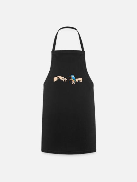 Kingfisher Bird of the Year Common kingfisher - Cooking Apron - black