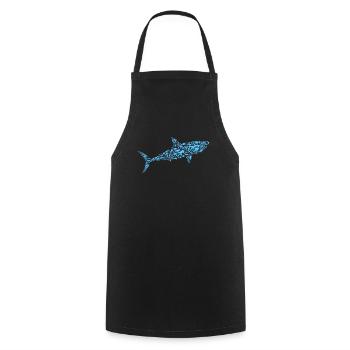 Diver Creative Shark Scuba Divers - Cooking Apron - black - Front - AI Model Male 185 dark (185cm)