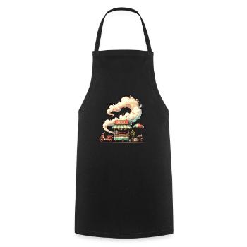 Thailand Vibrant Bangkok Thai Tours - Cooking Apron - black - Front - AI Model Male 185 dark (185cm)
