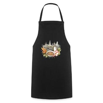 Thailand Vibrant Bangkok Thai Tours - Cooking Apron - black - Front - AI Model Male 185 dark (185cm)