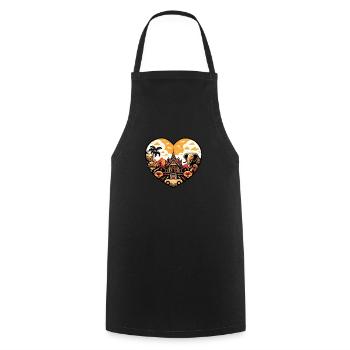 Thai Temple Elephant Bangkok Pagoda - Cooking Apron - black - Front - AI Model Male 185 dark (185cm)