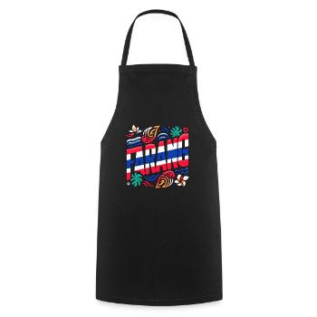Drôle de farang thaïlandais - Tablier de cuisine - noir - Devant - AI Model Male 185 dark (185cm)