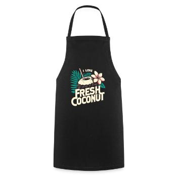 J’adore la noix de fraîche - Tablier de cuisine - noir - Devant - AI Model Male 185 dark (185cm)