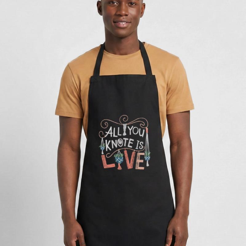 Funny macrame quote for boho macrame lovers Cooking Apron