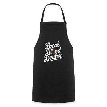 Blood and plasma donation - Cooking Apron - black - Front - AI Model Male 185 dark (185cm)