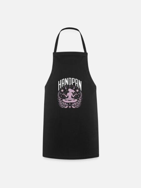 Handpan Girl Tambours Musique Handpan - Tablier de cuisine - noir
