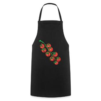 Retro vintage grunge style tomatoes - Cooking Apron - black - Front - AI Model Male 185 dark (185cm)