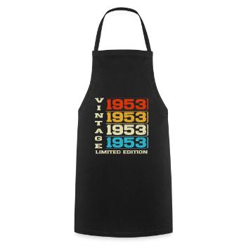 Vintage 1953 vintage anniversaire rétro cadeau - Tablier de cuisine - noir - Devant - AI Model Male 185 dark (185cm)