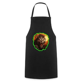 Halloween Werewolf - Cooking Apron - black - Front - AI Model Male 185 dark (185cm)