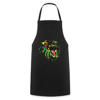 lion 3 - Tablier de cuisine - noir - Devant - AI Model Male 185 dark (185cm)
