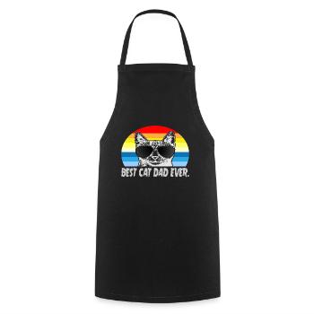 Best cat dad ever best cat dad kitten - Cooking Apron - black - Front - AI Model Male 185 dark (185cm)