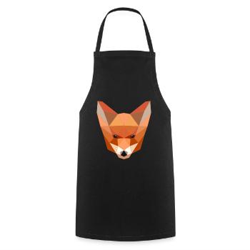Fuchs Low Poly - Kochschürze - Schwarz - Vorne - AI Model Male 185 dark (185cm)