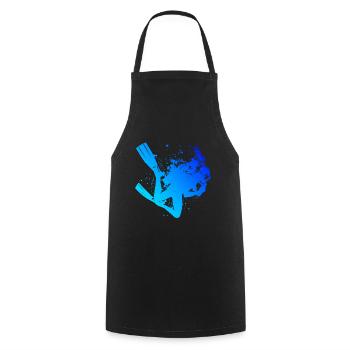 Plongeuse Libre Scuba Diver Femmes Scuba Diver - Tablier de cuisine - noir - Devant - AI Model Male 185 dark (185cm)