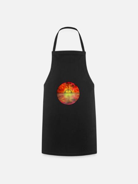 Kosmische Sonnenuntergangsszene - Kochschürze - Schwarz