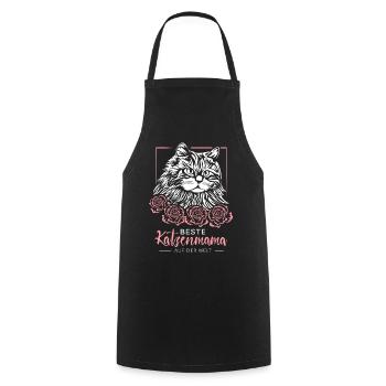 Beste Katzenmama Geschenk Katzenliebhaber Katzen - Kochschürze - Schwarz - Vorne - AI Model Male 185 dark (185cm)