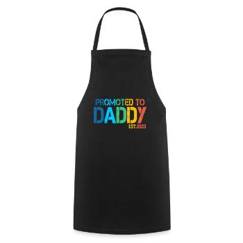DAD est. 2023 for future father in 2023 - Cooking Apron - black - Front - AI Model Male 185 dark (185cm)