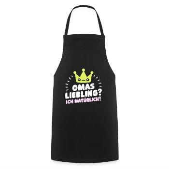 Omas Liebling Enkel Shirt Tasse Poster Idee - Kochschürze - Schwarz - Vorne - AI Model Male 185 dark (185cm)