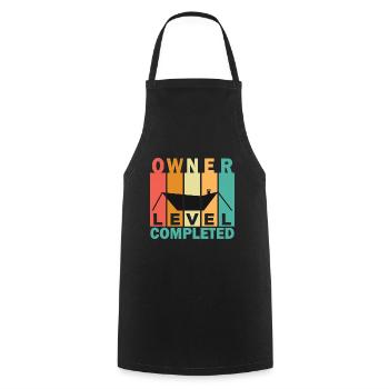 Fiers propriétaires niveau famille complète - Tablier de cuisine - noir - Devant - AI Model Male 185 dark (185cm)