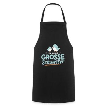 Große Schwester Vogel-Geschenk - Kochschürze - Schwarz - Vorne - AI Model Male 185 dark (185cm)