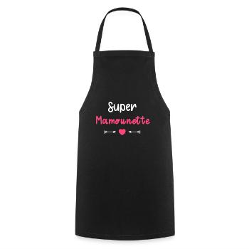 Super Mamounette - Tablier de cuisine - noir - Devant - AI Model Male 185 dark (185cm)