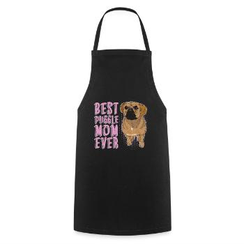 Best Puggle Mom Dogs Mother's Day Gift Puggle - Cooking Apron - black - Front - AI Model Male 185 dark (185cm)