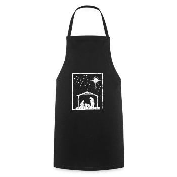 Christmas Christian - Cooking Apron - black - Front - AI Model Male 185 dark (185cm)