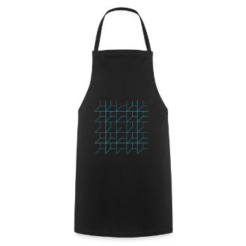 Optical Illusion Illusion Shapes Geometry Optics - Cooking Apron - black - Front - AI Model Male 185 dark (185cm)