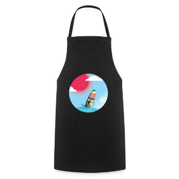 Windsurfer - Cooking Apron - black - Front - AI Model Male 185 dark (185cm)