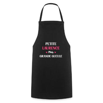 Petite Laurence mais grande gueule - Tablier de cuisine - noir - Devant - AI Model Male 185 dark (185cm)