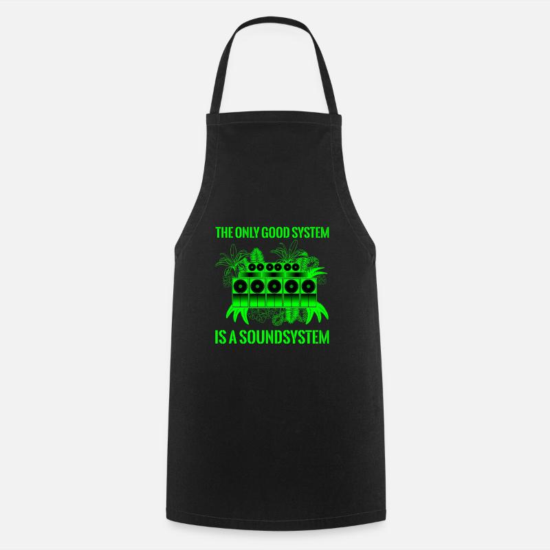Système de son - Tablier de cuisine - noir