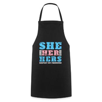 Trans Femmes Cadeau LGBT Transgenre - Tablier de cuisine - noir - Devant - AI Model Male 185 dark (185cm)