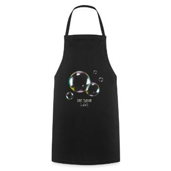 Don't Touch my bubble, soap bubble, vintage, art - Cooking Apron - black - Front - AI Model Male 185 dark (185cm)