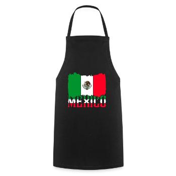 Cadeau du drapeau mexicain mexicain Mexique - Tablier de cuisine - noir - Devant - AI Model Male 185 dark (185cm)