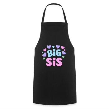 Big Sis: Beste Schwester Geburtstag Geschenk - Kochschürze - Schwarz - Vorne - AI Model Male 185 dark (185cm)