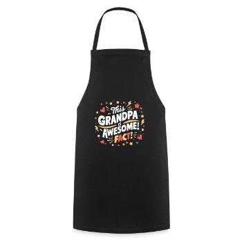 Notre super arrière-grand-père - Tablier de cuisine - noir - Devant - AI Model Male 185 dark (185cm)