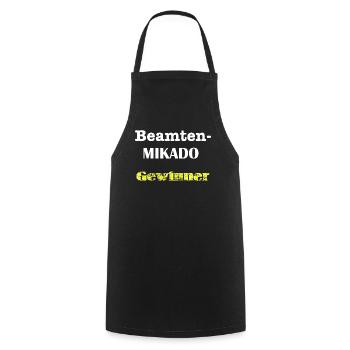 Beamten-Mikado-Gewinner - Kochschürze - Schwarz - Vorne - AI Model Male 185 dark (185cm)