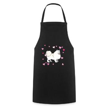 Niedliches Spitz Design für Tierliebhaber& Hunde - Kochschürze - Schwarz - Vorne - AI Model Male 185 dark (185cm)