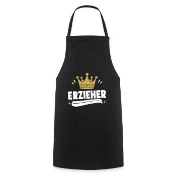 Erzieher-Mann Held Kita Dankeschön Tasse Shirt - Kochschürze - Schwarz - Vorne - AI Model Male 185 dark (185cm)