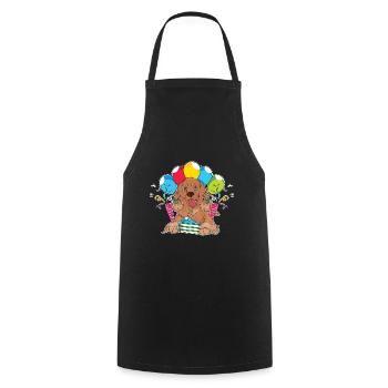 Dogs Pet Birthday Gift Cocker Spaniel - Cooking Apron - black - Front - AI Model Male 185 dark (185cm)
